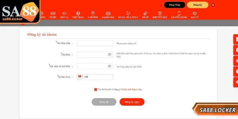 Truy cập trang chủ với các đường link chính thức
